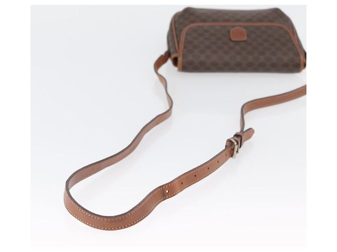 Céline Borsa a spalla in tela Macadam CELINE in pelle PVC marrone oro Auth fm5173 D'oro - vista 7