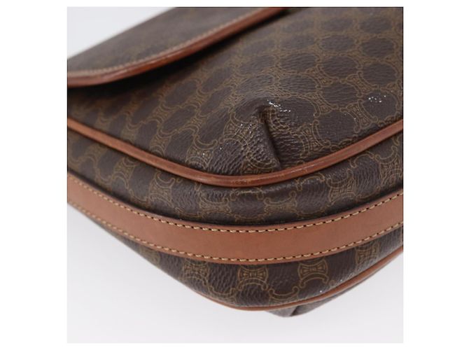 Céline Borsa a spalla in tela Macadam CELINE in pelle PVC marrone oro Auth fm5173 D'oro - vista 9