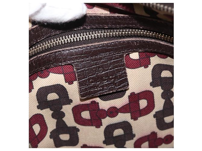 Borsa a Spalla Gucci GG Canvas Web Sherry Line Beige Oro Rosso 144388 Auth gh1840 D'oro - vista 17