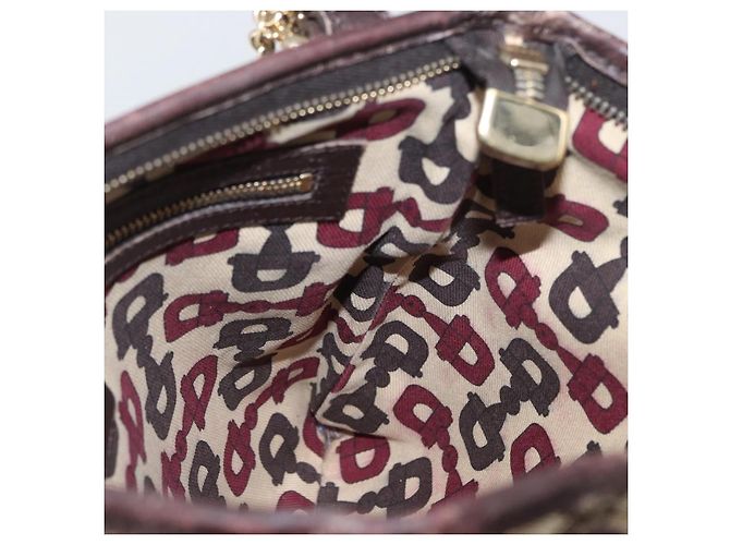 Borsa a Spalla Gucci GG Canvas Web Sherry Line Beige Oro Rosso 144388 Auth gh1840 D'oro - vista 18