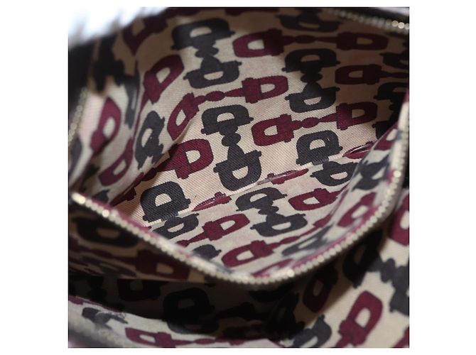 Borsa a Spalla Gucci GG Canvas Web Sherry Line Beige Oro Rosso 144388 Auth gh1840 D'oro - vista 21
