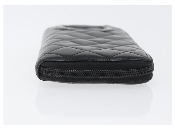 CHANEL Langer Geldbeutel Cambon Kalbsleder Schwarz CC Auth 173018 - Ansicht 3
