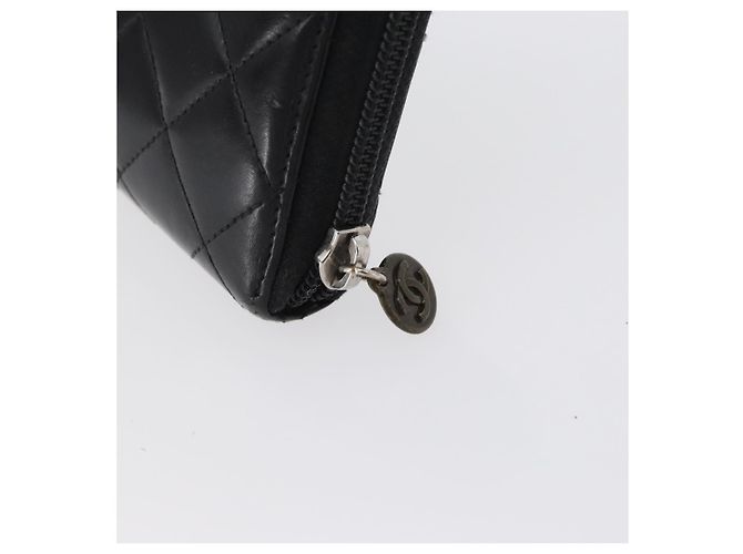 CHANEL Langer Geldbeutel Cambon Kalbsleder Schwarz CC Auth 173018 - Ansicht 8