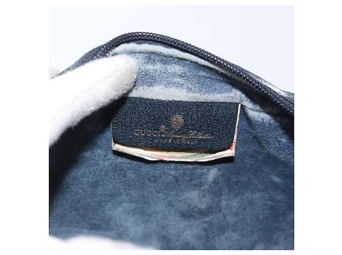 Borsa a Spalla Gucci GG Supreme Sherry Line PVC Blu Navy Oro 120 02 004 Auth mr2064 D'oro - vista 10
