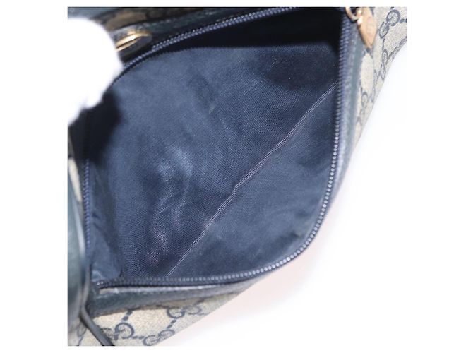 Borsa a Spalla Gucci GG Supreme Sherry Line PVC Blu Navy Oro 120 02 004 Auth mr2064 D'oro - vista 21