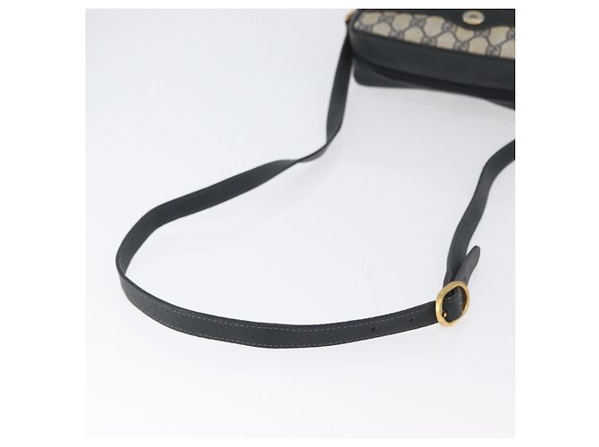Borsa a Spalla Gucci GG Supreme Sherry Line PVC Blu Navy Oro 120 02 004 Auth mr2064 D'oro - vista 7