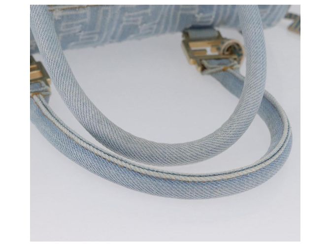 Borsa Boston in tela Zucca FENDI azzurro chiaro oro Auth 168309V D'oro Blu chiaro - vista 7