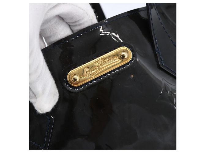LOUIS VUITTON Borsa Wilshire PM Monogram Vernis Blu Infini M91451 LV Auth 173434 - vista 17