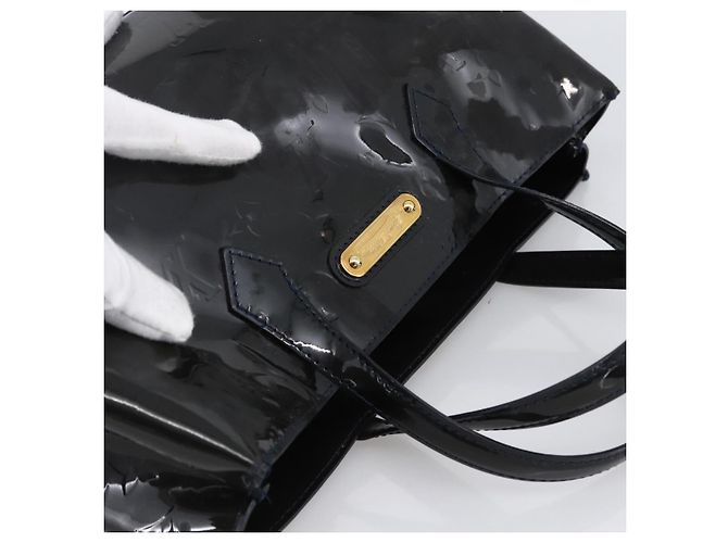 LOUIS VUITTON Borsa Wilshire PM Monogram Vernis Blu Infini M91451 LV Auth 173434 - vista 6