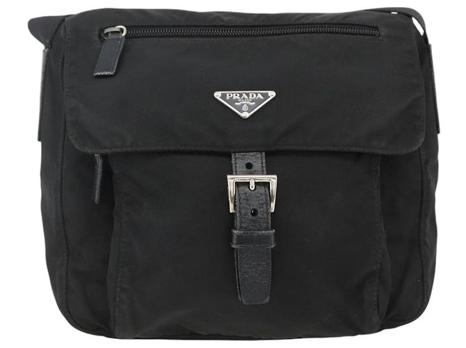 Borsa a Spalla PRADA Nylon Nero Argento Autentica 165117 - vista 13
