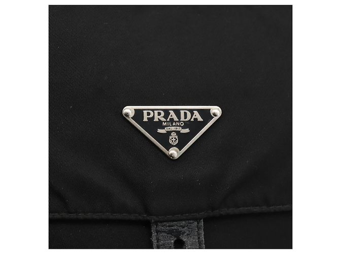 Borsa a Spalla PRADA Nylon Nero Argento Autentica 165117 - vista 20