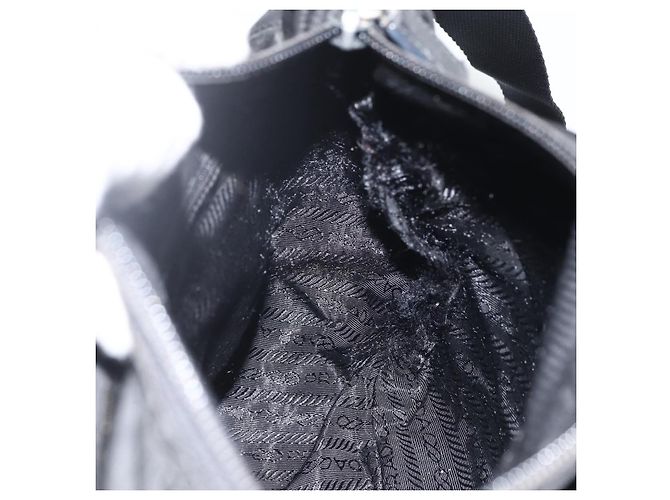 Borsa a Spalla PRADA Nylon Nero Argento Autentica 165117 - vista 24
