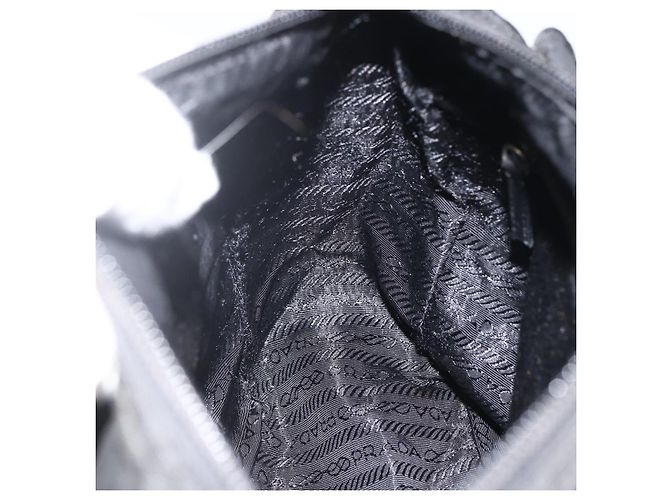 Borsa a Spalla PRADA Nylon Nero Argento Autentica 165117 - vista 25