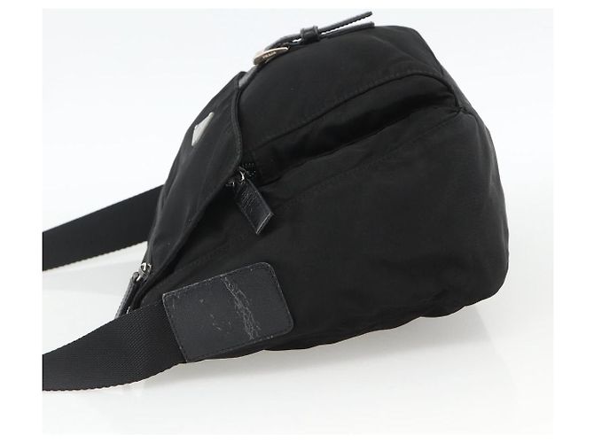 Borsa a Spalla PRADA Nylon Nero Argento Autentica 165117 - vista 3