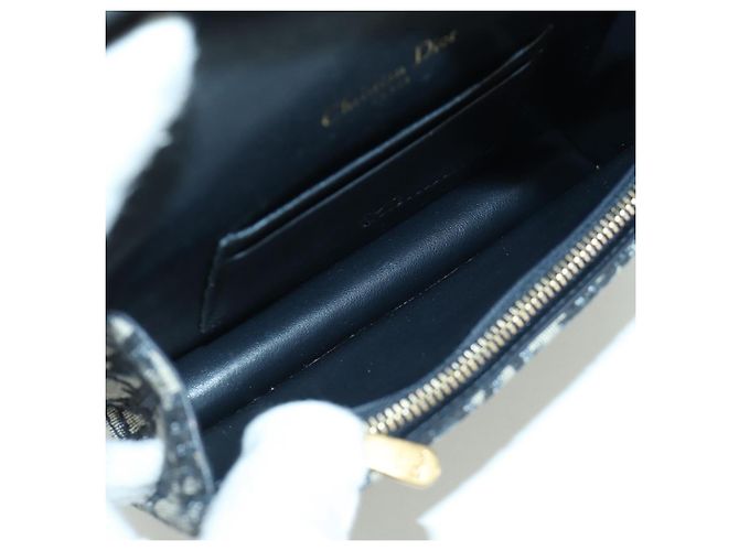 Borsa a vita in tela Trotter Christian Dior blu navy e oro Auth 171490SAV - vista 10