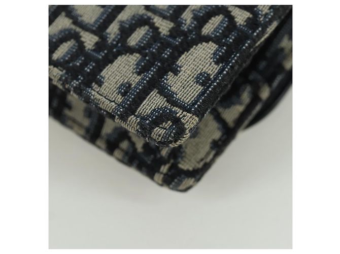 Borsa a vita in tela Trotter Christian Dior blu navy e oro Auth 171490SAV - vista 18