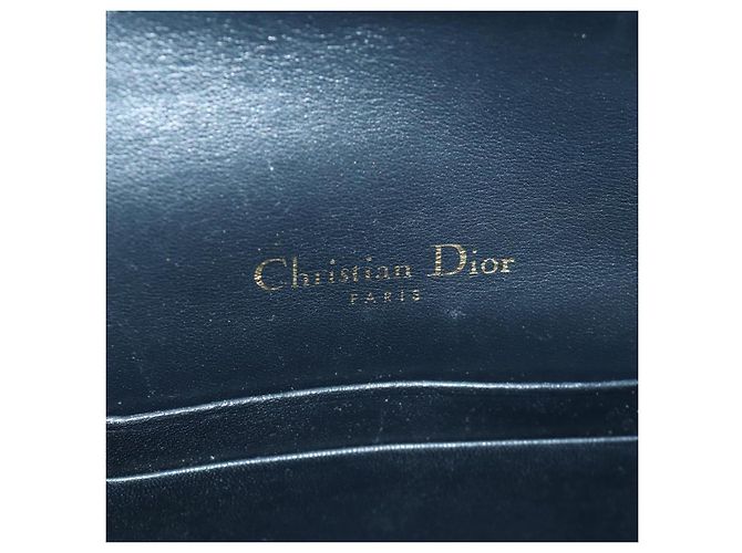 Borsa a vita in tela Trotter Christian Dior blu navy e oro Auth 171490SAV - vista 21