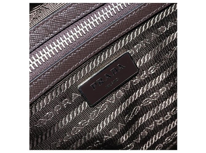 Borsa a Spalla PRADA Nylon Argento Khaki Auth ki6511 Cachi - vista 18