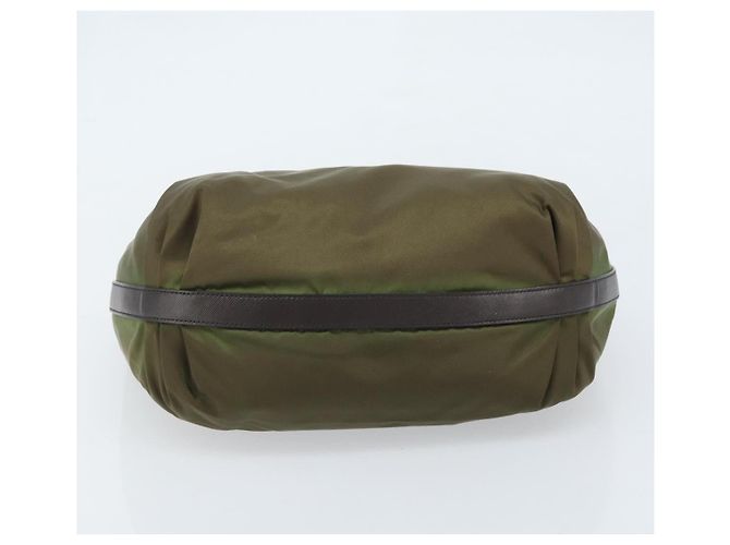 Borsa a Spalla PRADA Nylon Argento Khaki Auth ki6511 Cachi - vista 5