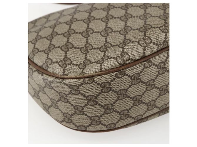 Gucci Borsa a Spalla GG Supreme PVC Beige Oro 001 256 0719 Auth mr2014 D'oro - vista 15