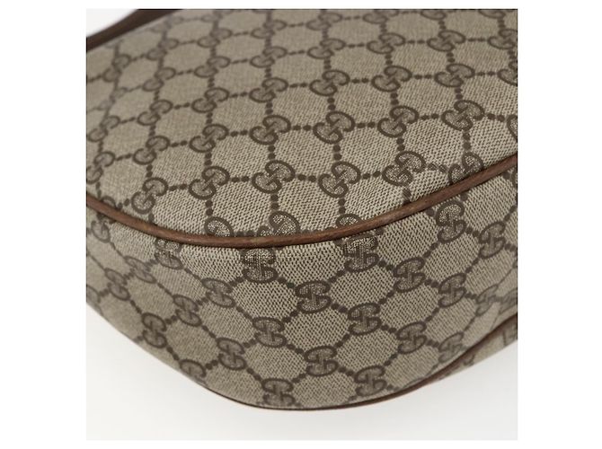Gucci Borsa a Spalla GG Supreme PVC Beige Oro 001 256 0719 Auth mr2014 D'oro - vista 17
