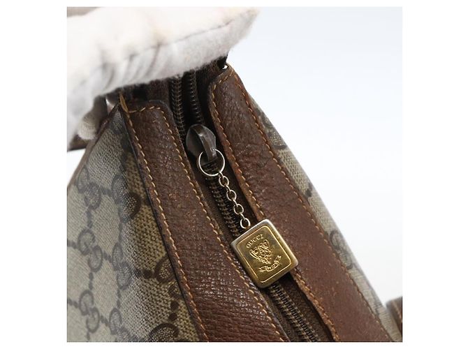 Gucci Borsa a Spalla GG Supreme PVC Beige Oro 001 256 0719 Auth mr2014 D'oro - vista 18
