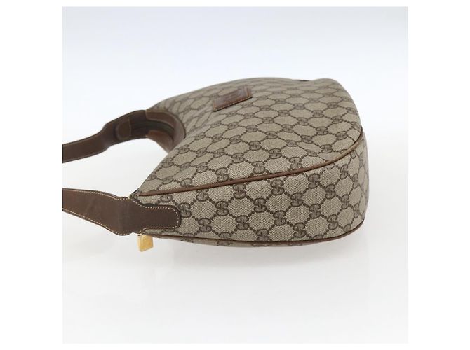 Gucci Borsa a Spalla GG Supreme PVC Beige Oro 001 256 0719 Auth mr2014 D'oro - vista 3