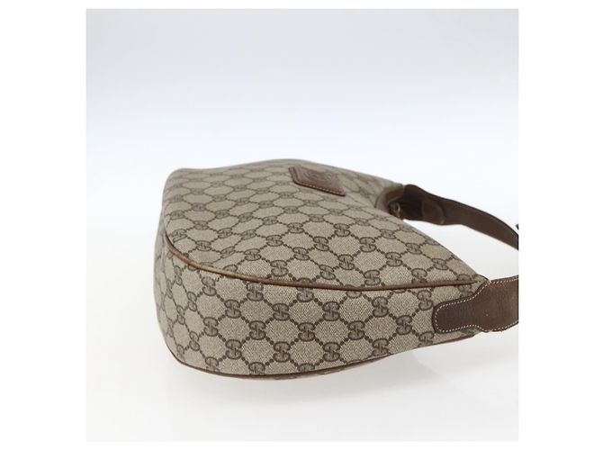 Gucci Borsa a Spalla GG Supreme PVC Beige Oro 001 256 0719 Auth mr2014 D'oro - vista 4