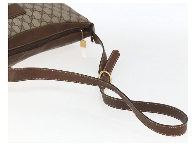 Gucci Borsa a Spalla GG Supreme PVC Beige Oro 001 256 0719 Auth mr2014 D'oro - vista 7
