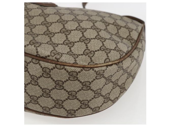 Gucci Borsa a Spalla GG Supreme PVC Beige Oro 001 256 0719 Auth mr2014 D'oro - vista 8