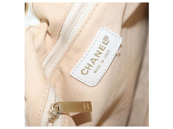 CHANEL Kettentasche aus Canvas Beige Gold CC Auth mr2009 Golden - Ansicht 17