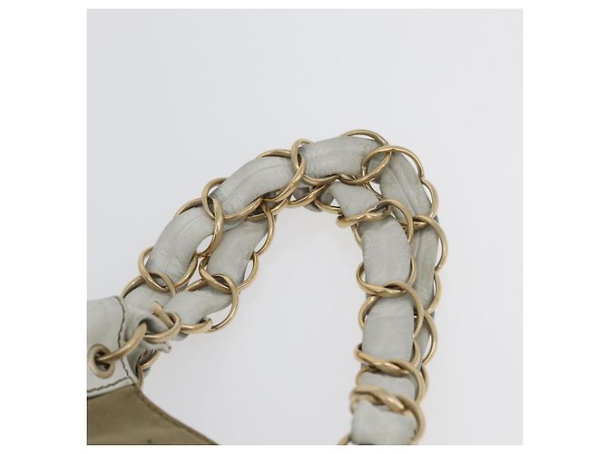CHANEL Kettentasche aus Canvas Beige Gold CC Auth mr2009 Golden - Ansicht 8