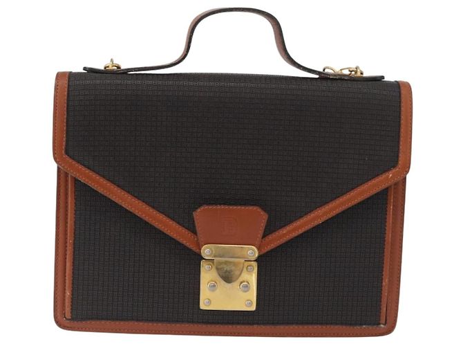 BALLY Borsa a Spalla PVC Tela Nera Oro Auth bs33655 Nero D'oro - vista 13