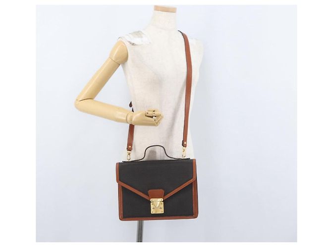 BALLY Borsa a Spalla PVC Tela Nera Oro Auth bs33655 Nero D'oro - vista 25