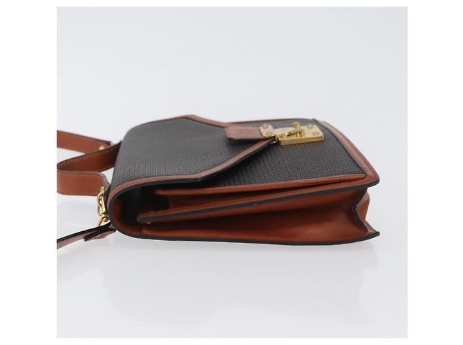 BALLY Borsa a Spalla PVC Tela Nera Oro Auth bs33655 Nero D'oro - vista 4