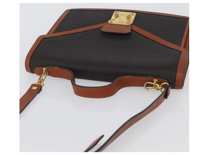 BALLY Borsa a Spalla PVC Tela Nera Oro Auth bs33655 Nero D'oro - vista 6