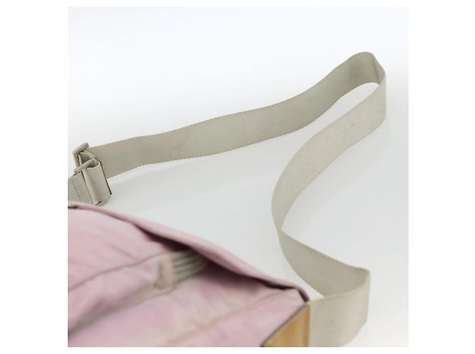 Borsa a Spalla PRADA Nylon Rosa Argento Auth LNZ394 - vista 14