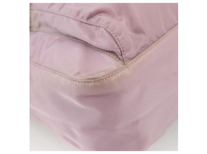 Borsa a Spalla PRADA Nylon Rosa Argento Auth LNZ394 - vista 15