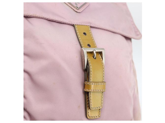 Borsa a Spalla PRADA Nylon Rosa Argento Auth LNZ394 - vista 18