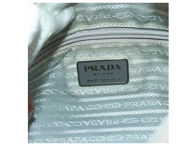 Borsa a Spalla PRADA Nylon Rosa Argento Auth LNZ394 - vista 22