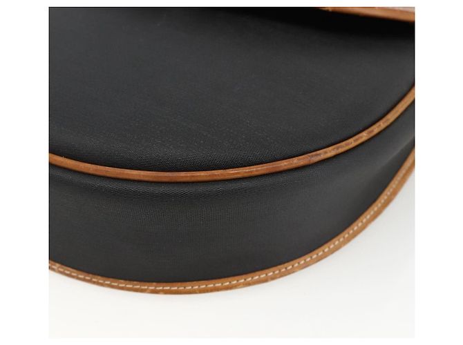 Borsa a Spalla Christian Dior in PVC Pelle Nera Oro Auth BA11060 Nero D'oro - vista 14