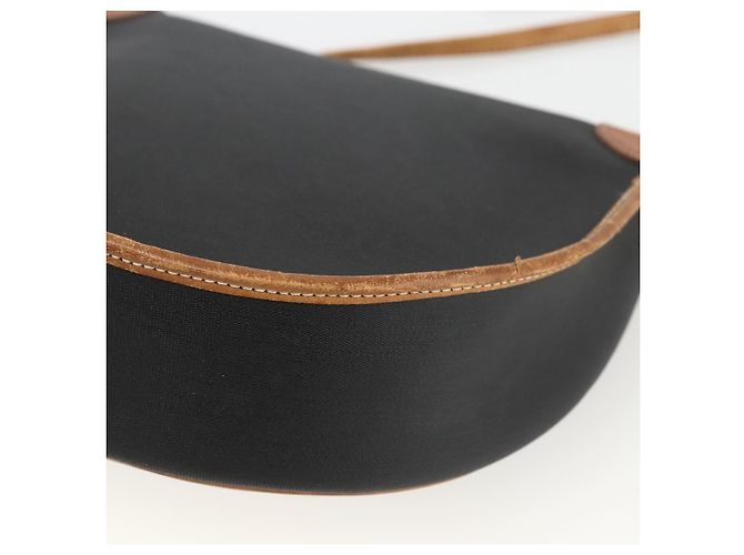 Borsa a Spalla Christian Dior in PVC Pelle Nera Oro Auth BA11060 Nero D'oro - vista 16