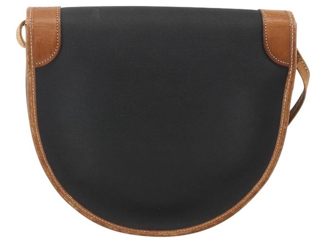 Borsa a Spalla Christian Dior in PVC Pelle Nera Oro Auth BA11060 Nero D'oro - vista 2