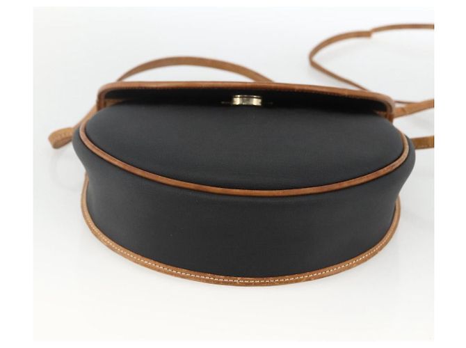 Borsa a Spalla Christian Dior in PVC Pelle Nera Oro Auth BA11060 Nero D'oro - vista 5
