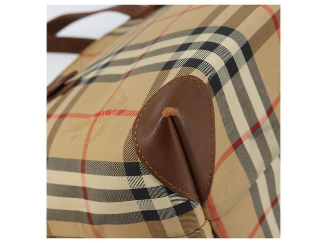 Borsa a mano Burberrys Nova Check in tela beige oro Auth 172901 D'oro - vista 16
