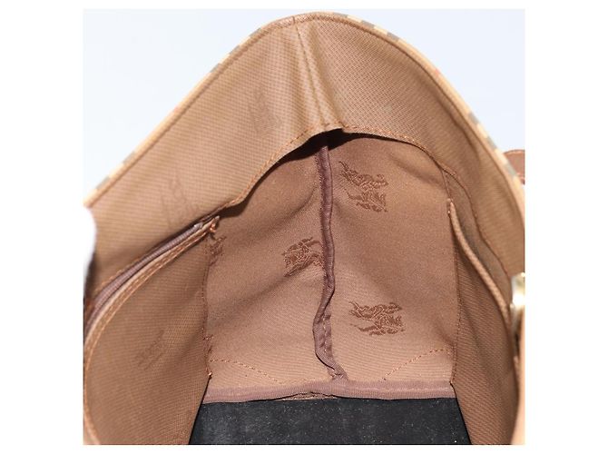 Borsa a mano Burberrys Nova Check in tela beige oro Auth 172901 D'oro - vista 18