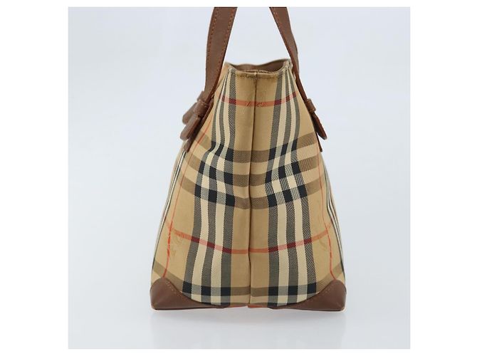 Borsa a mano Burberrys Nova Check in tela beige oro Auth 172901 D'oro - vista 3