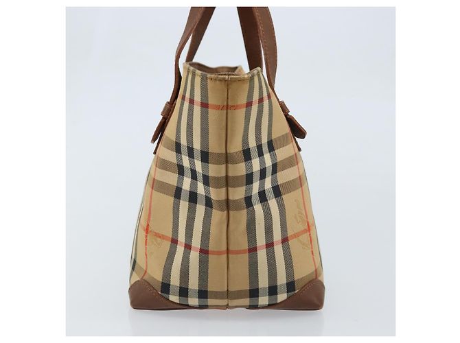 Borsa a mano Burberrys Nova Check in tela beige oro Auth 172901 D'oro - vista 4
