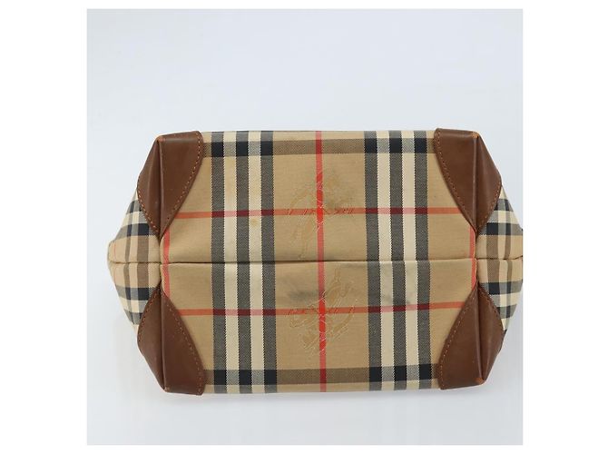 Borsa a mano Burberrys Nova Check in tela beige oro Auth 172901 D'oro - vista 5