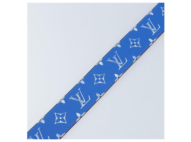 LOUIS VUITTON Gürtel Monogramm LV bedruckte Initialen 40 MM Blau M8460 Auth 166253SAM - Ansicht 10